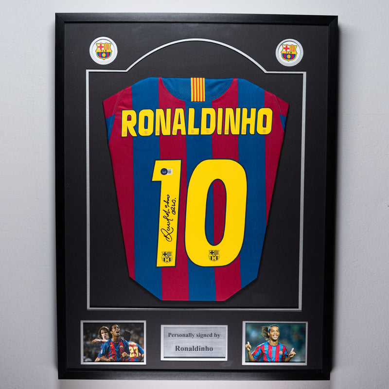 Ronaldinho Signed FC Barcelona Jersey