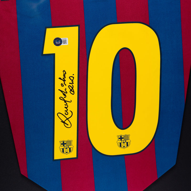 Ronaldinho Signed FC Barcelona Jersey