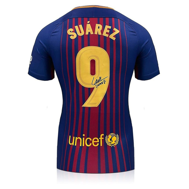 Luis Suarez Signed FC Barcelona Jersey