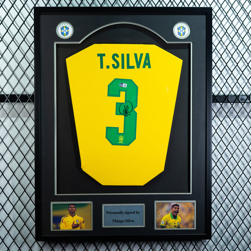 Thiago Silva Signed Brazil Jersey