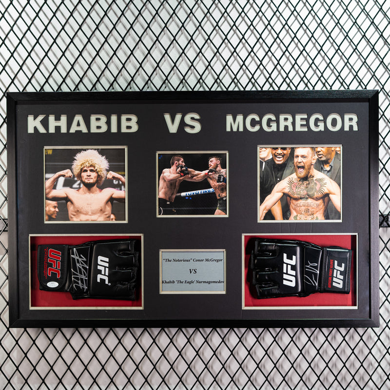 Khabib Nurmagomedov & Conor McGregor Signed Gloves