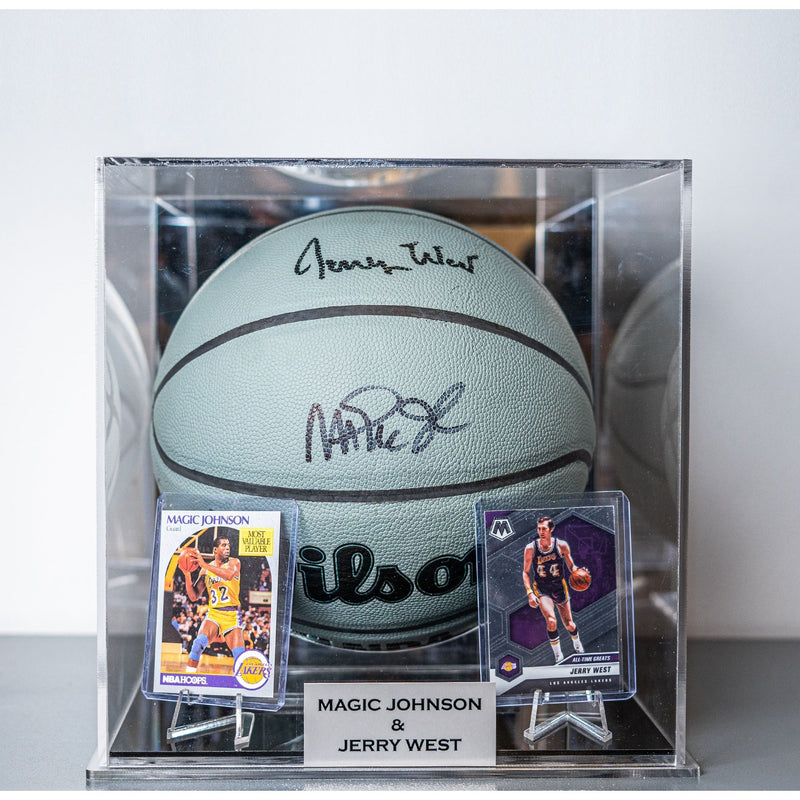 Magic Johnson & Jerry West Signed Basketball