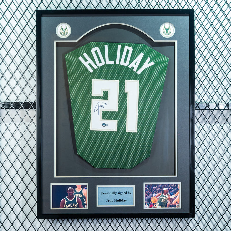 Jrue Holiday Signed Milwaukee Bucks Jersey