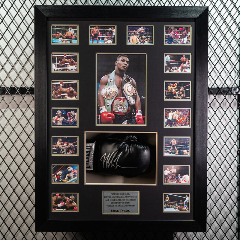 Mike Tyson Signed Glove Framed
