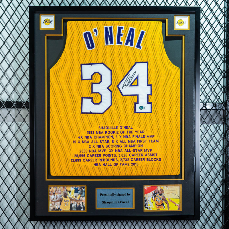 Shaquille O'Neal Signed Career Highlight Stat Jersey