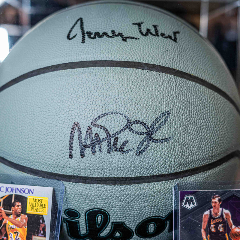 Magic Johnson & Jerry West Signed Basketball