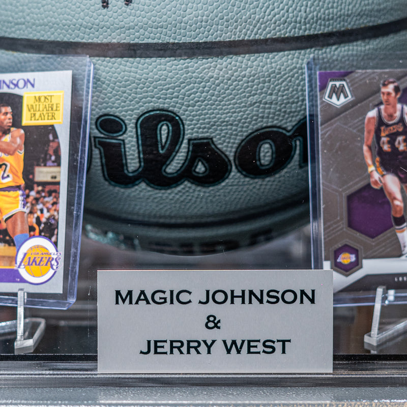 Magic Johnson & Jerry West Signed Basketball