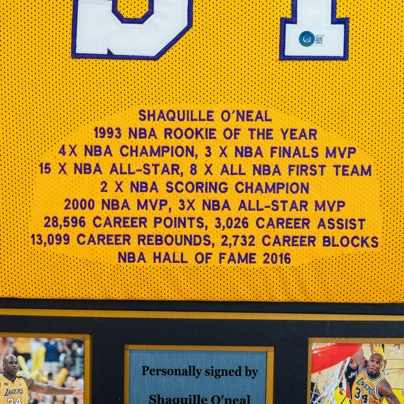 Shaquille O'Neal Signed Career Highlight Stat Jersey
