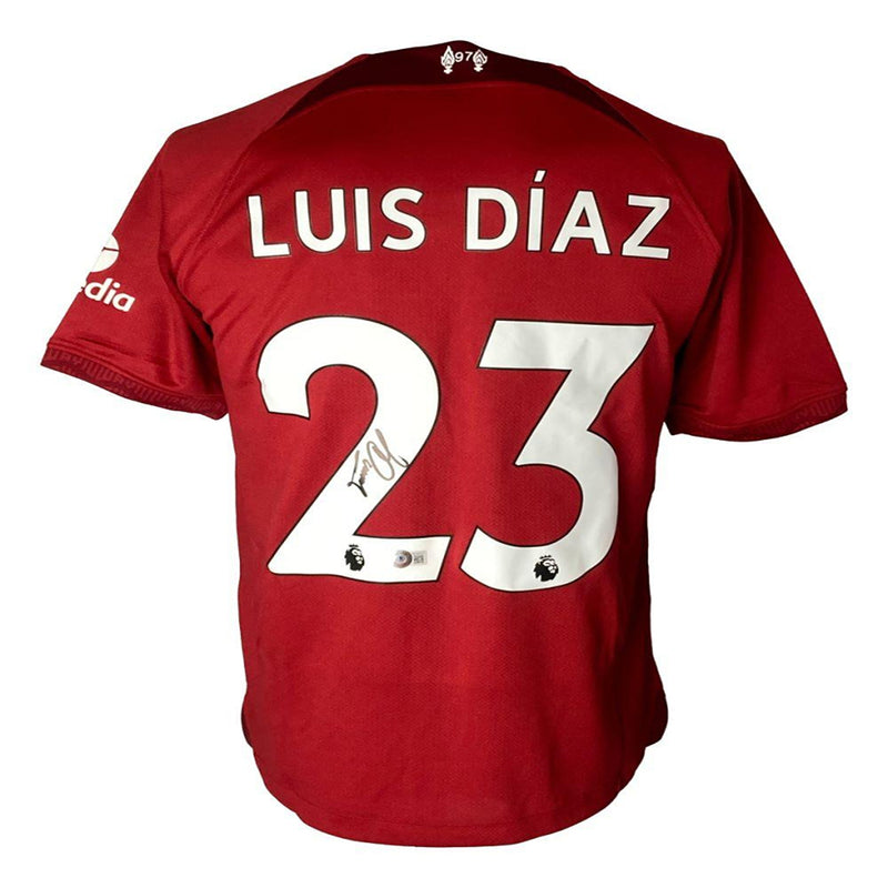 Luis Diaz Signed Liverpool Jersey