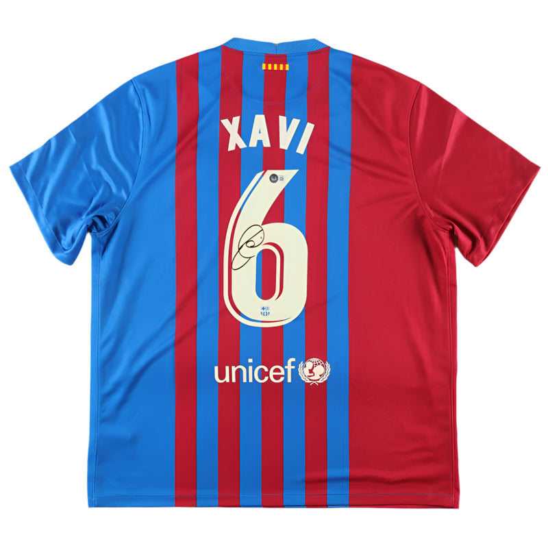 Xavi Hernandez Signed Barcelona Jersey