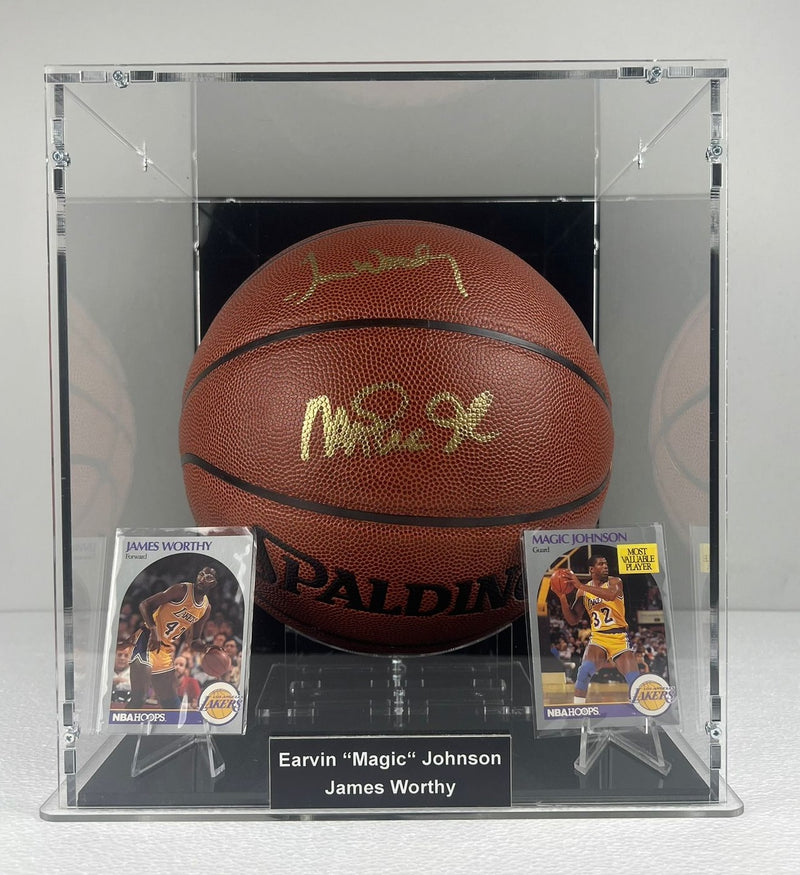 Magic Johnson & James Worthy Signed Basketball