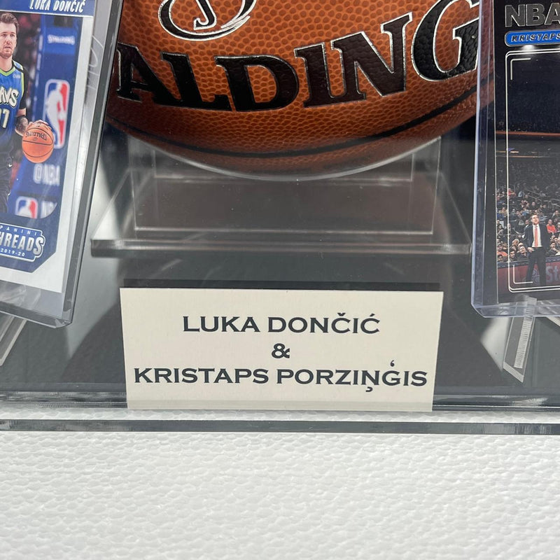 Luka Doncic & Kristaps Porzingis Signed Basketball