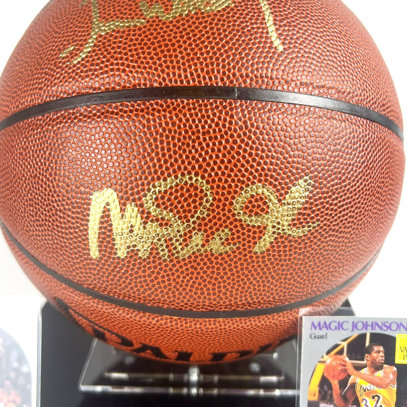 Magic Johnson & James Worthy Signed Basketball
