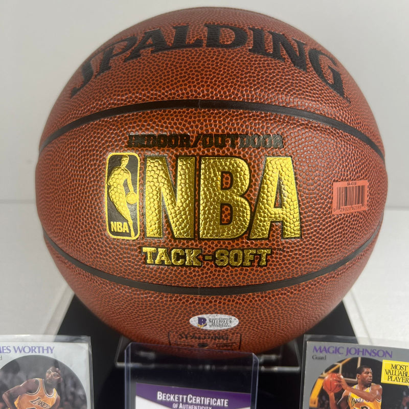 Magic Johnson & James Worthy Signed Basketball