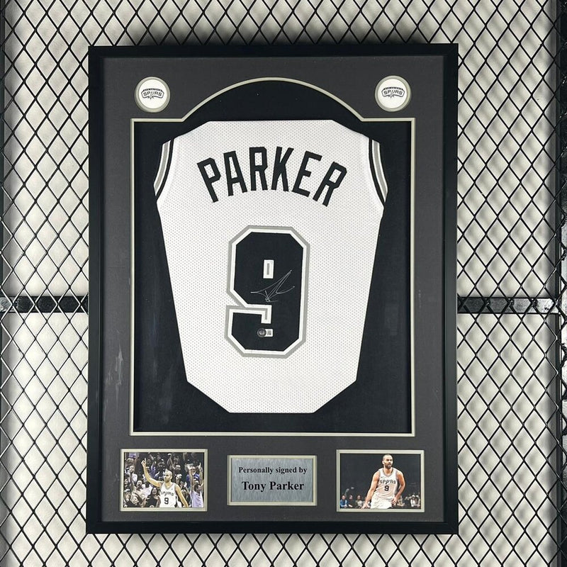 Tony Parker Signed Spurs Jersey