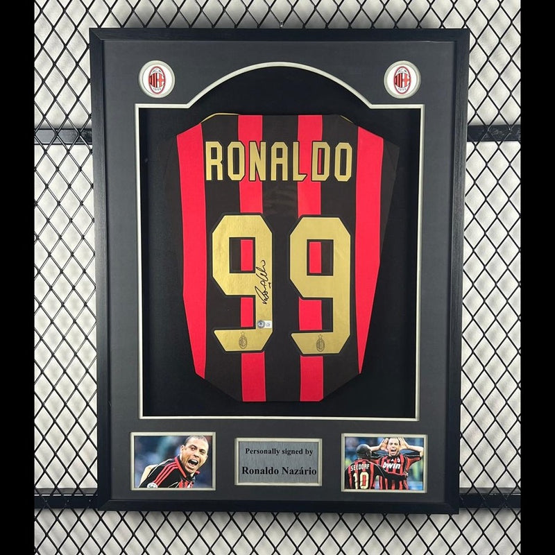 Ronaldo Nazario Signed AC Milan Jersey