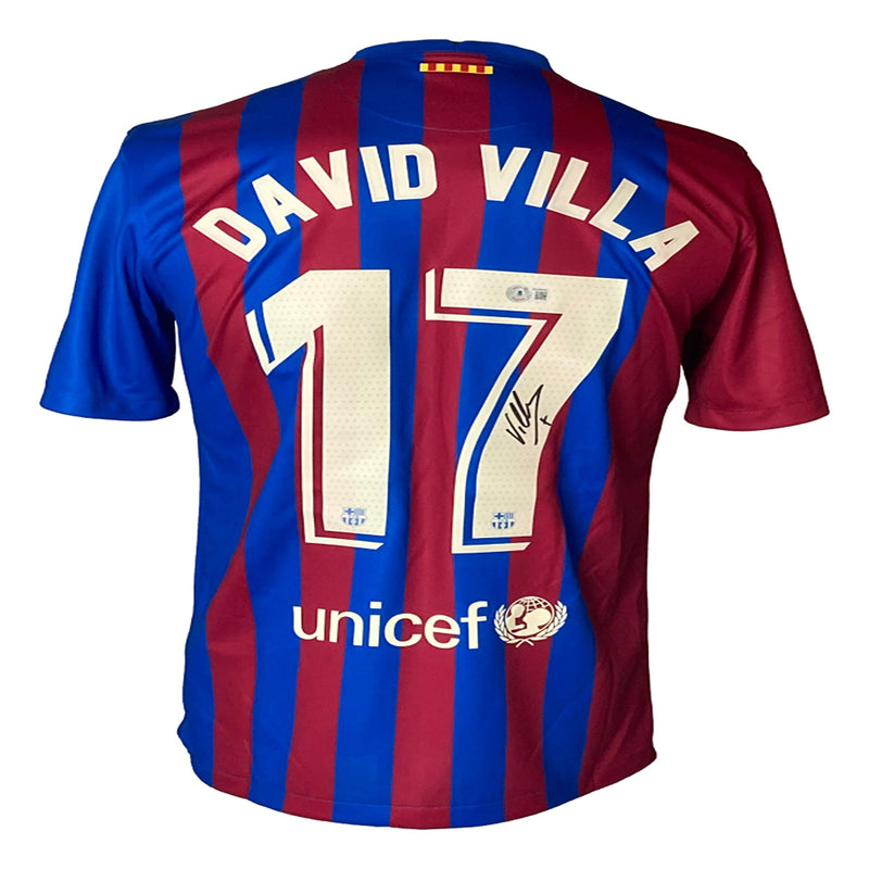 David Villa Signed Barcelona Jersey