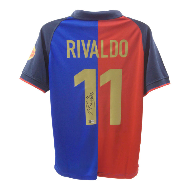 Rivaldo Signed FC Barcelona Jersey