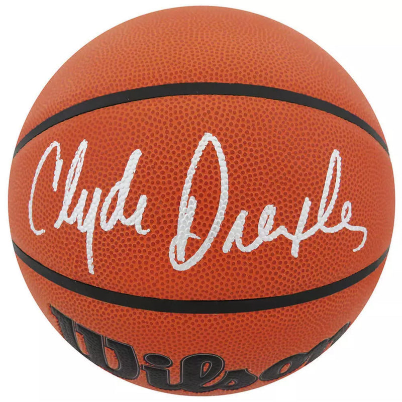 Clyde Drexler Signed Basketball