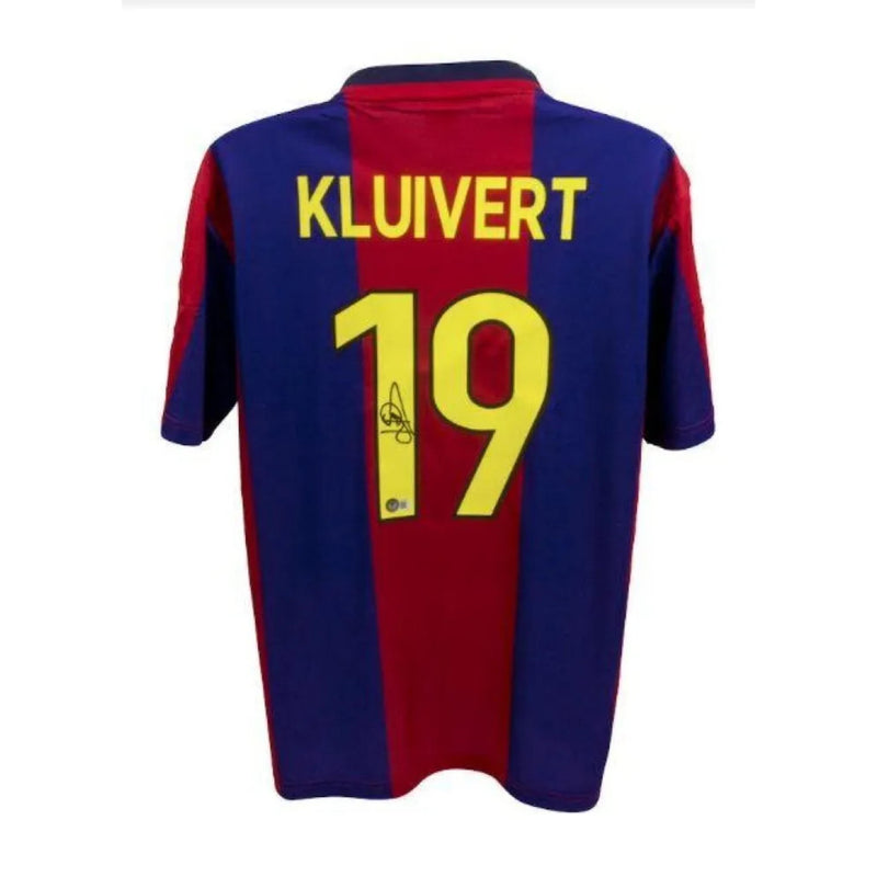 Patrick Kluivert Signed Barcelona Jersey
